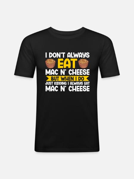 Mac And Cheese Macaroni - Men's Slim Fit T-Shirt - black