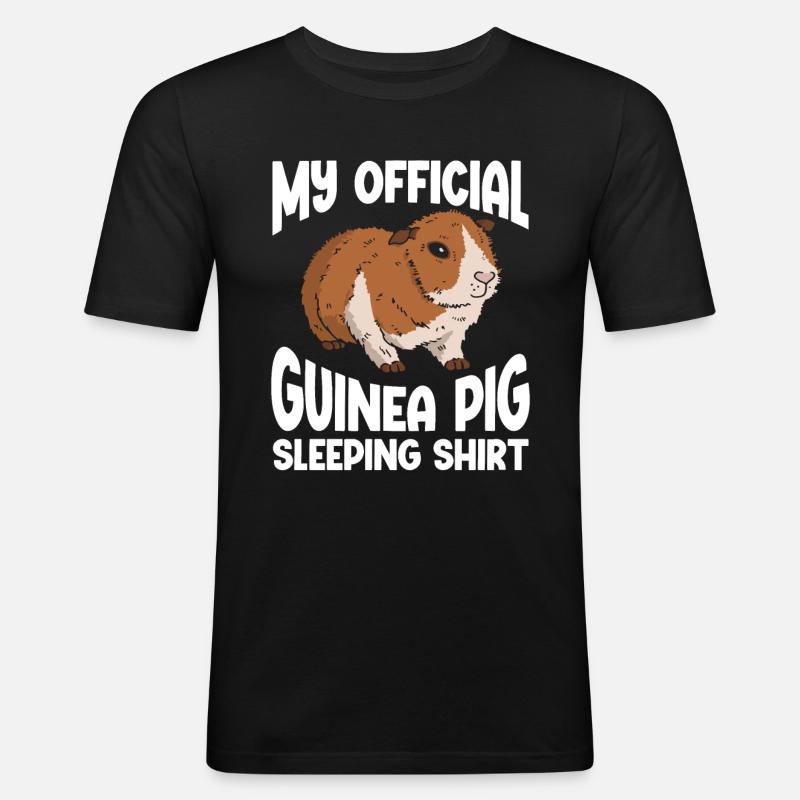 Cochon d’Inde - T-shirt près du corps Homme - noir