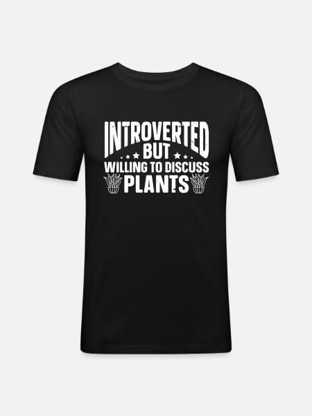 Lustige Introvertierte Geschenke - Männer Slim Fit T-Shirt - Schwarz