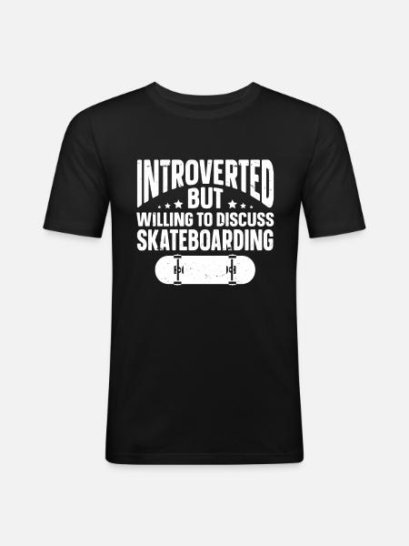 Funny Introvert Gifts - Men's Slim Fit T-Shirt - black