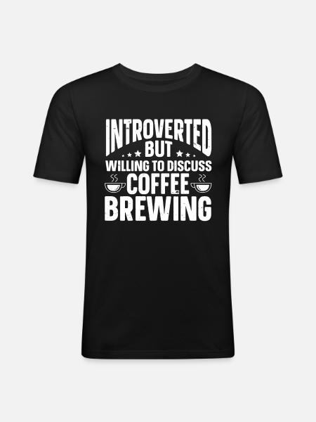 Funny Introvert Gifts - Men's Slim Fit T-Shirt - black