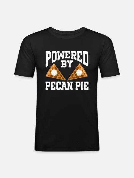 Powered By Pecan Pie - Men's Slim Fit T-Shirt - black