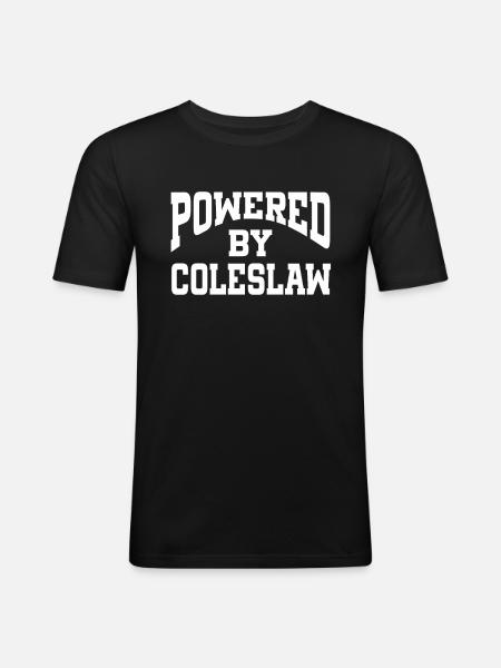 Powered By Coleslaw - Men's Slim Fit T-Shirt - black