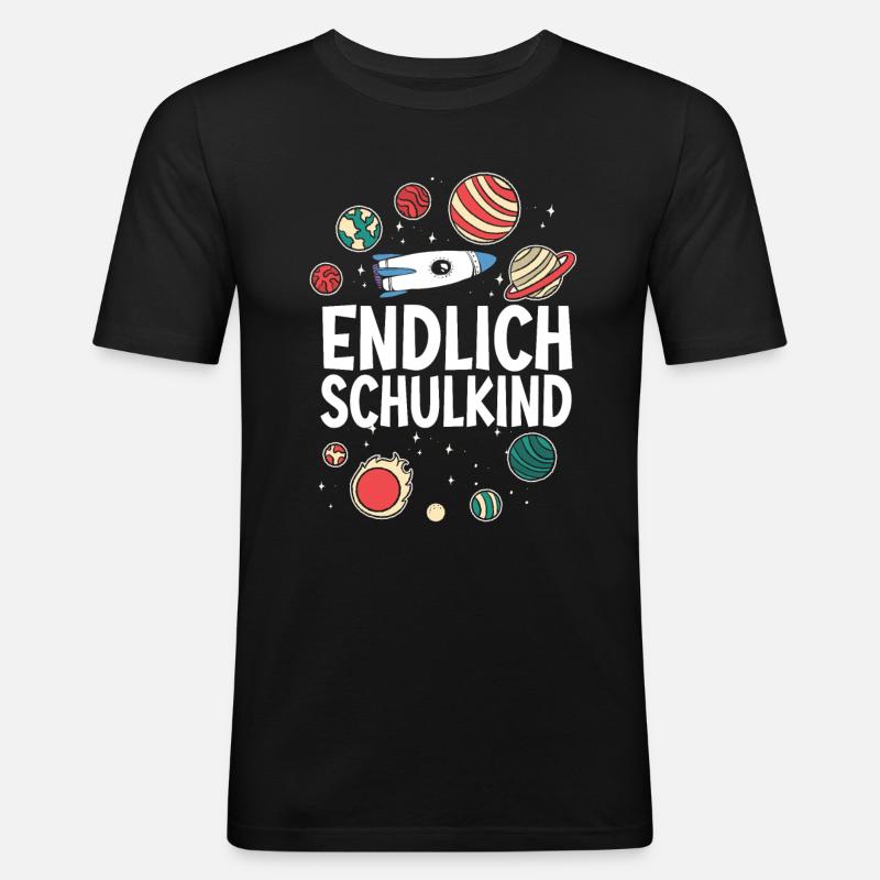 School 1. Grade - Männer Slim Fit T-Shirt - Schwarz