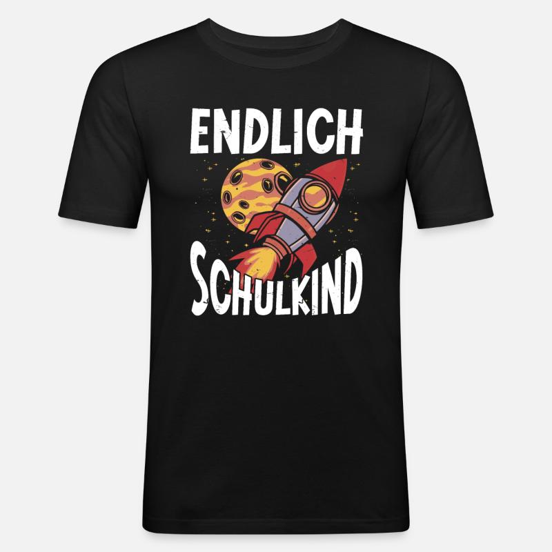 School 1. Grade - Männer Slim Fit T-Shirt - Schwarz