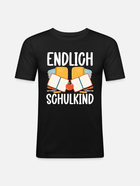 School 1st Grade - Men's Slim Fit T-Shirt - black