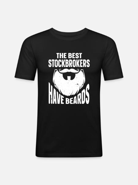 Beard Quote Bearded Men - Men's Slim Fit T-Shirt - black