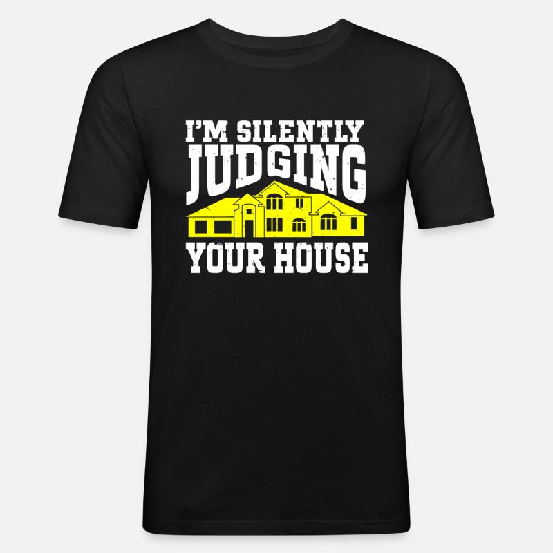 Architect Architecture - Männer Slim Fit T-Shirt - Schwarz