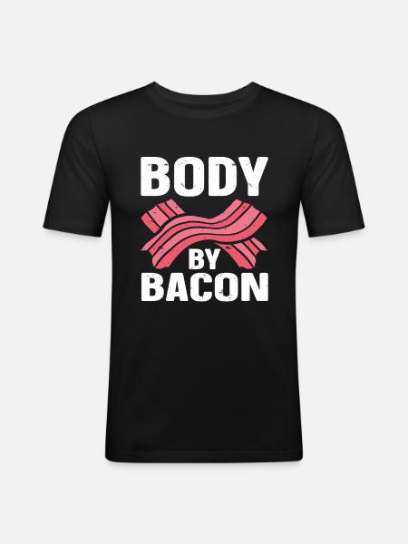 Body By Bacon - Men's Slim Fit T-Shirt - black
