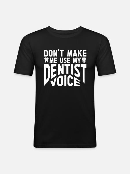 Dentiste Dentaire - T-shirt près du corps Homme - noir