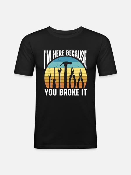Electrician - Men's Slim Fit T-Shirt - black