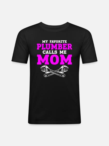 Funny I'm A Plumber - Men's Slim Fit T-Shirt - black