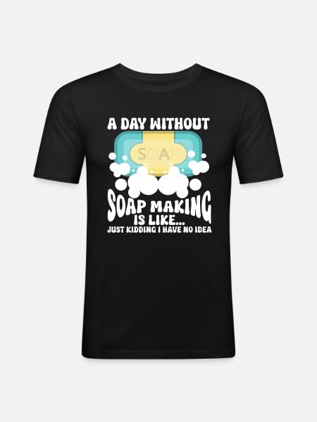 Soap Making Soap Maker - Men's Slim Fit T-Shirt - black