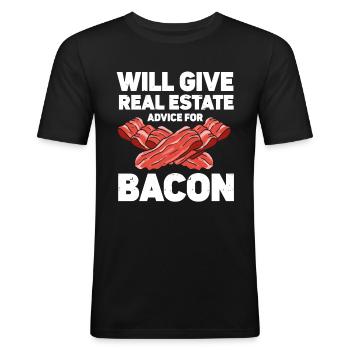 Real Estate Agent Realtor - Men's Slim Fit T-Shirt - black - Front - Nik (191cm)
