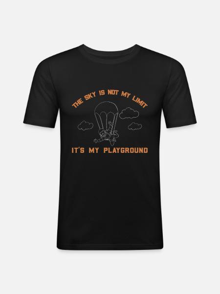 Skydiving Saying Funny - Men's Slim Fit T-Shirt - black