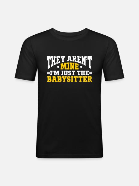 Babysitter Babysitting - Men's Slim Fit T-Shirt - black