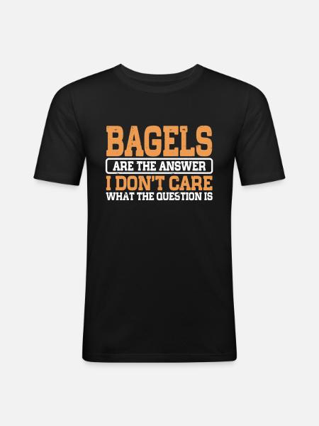 Bagel Lover Art Bagels - Men's Slim Fit T-Shirt - black