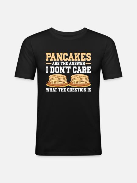 Pancakes Breakfast Food Lover - Men's Slim Fit T-Shirt - black