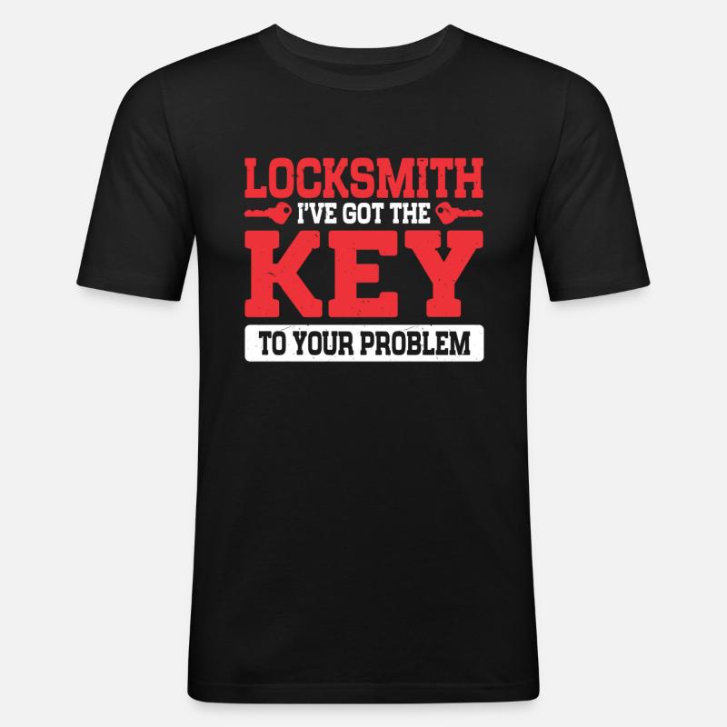 Locksmith Lockpicking Lockpicker - Männer Slim Fit T-Shirt - Schwarz