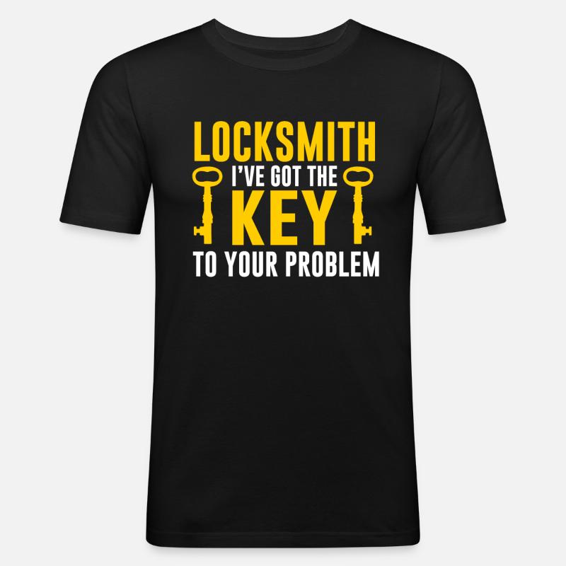 Locksmith Lockpicking Lockpicker - Männer Slim Fit T-Shirt - Schwarz