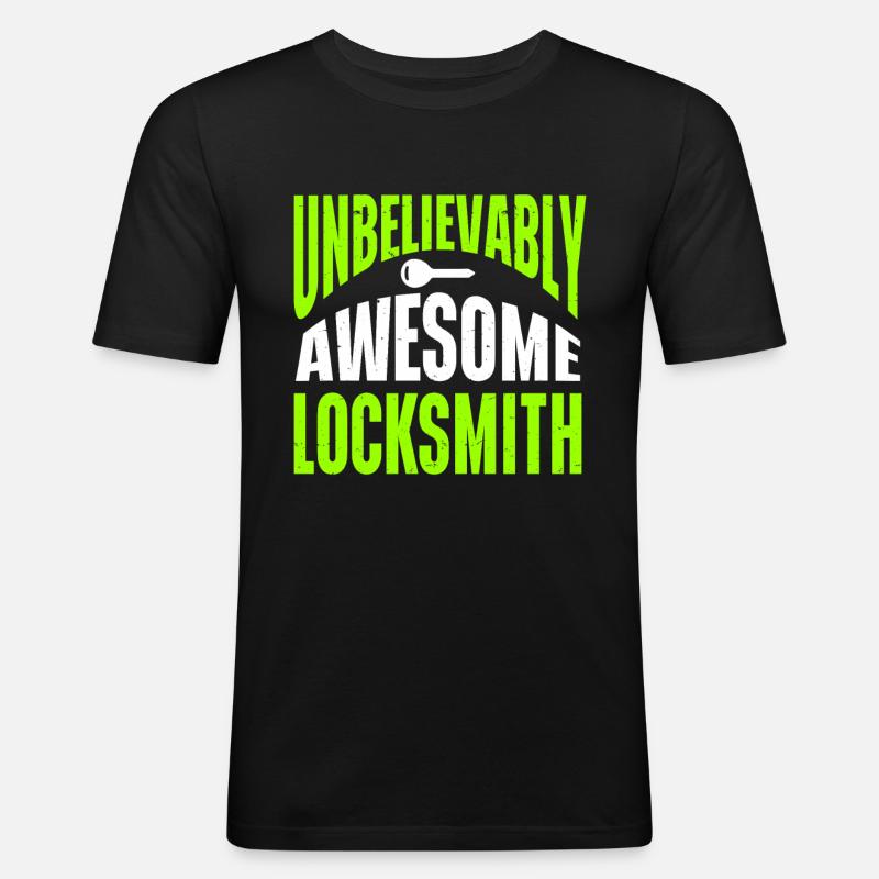 Locksmith Lockpicking Lockpicker - Männer Slim Fit T-Shirt - Schwarz