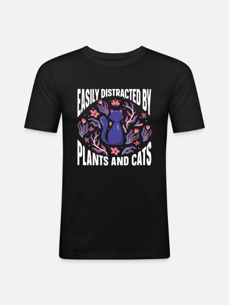 Plants Gardening Gardener - Männer Slim Fit T-Shirt - Schwarz