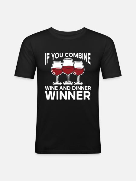Wine Tasting Funny Wine Lover - Men's Slim Fit T-Shirt - black