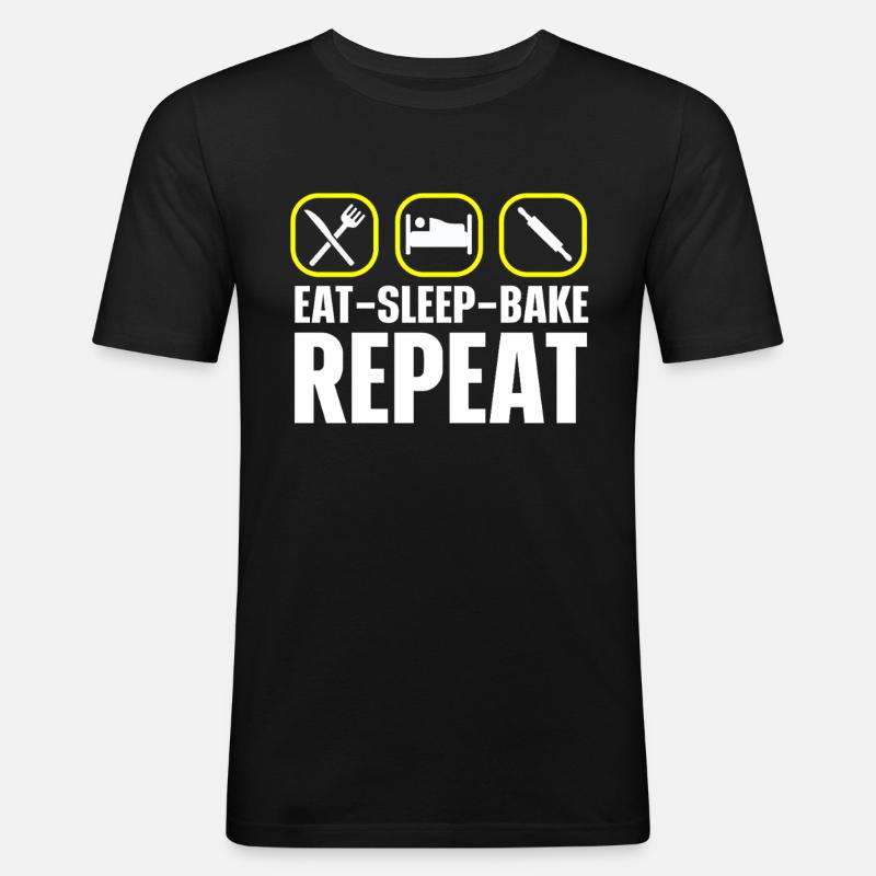 Baking Bakery Baker - Men's Slim Fit T-Shirt - black