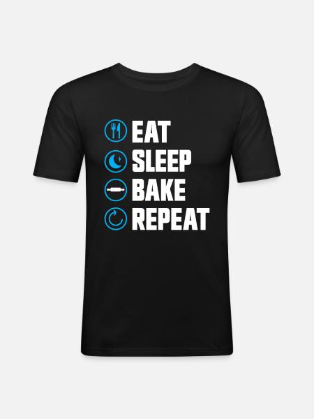 Baking Bakery Baker - Men's Slim Fit T-Shirt - black