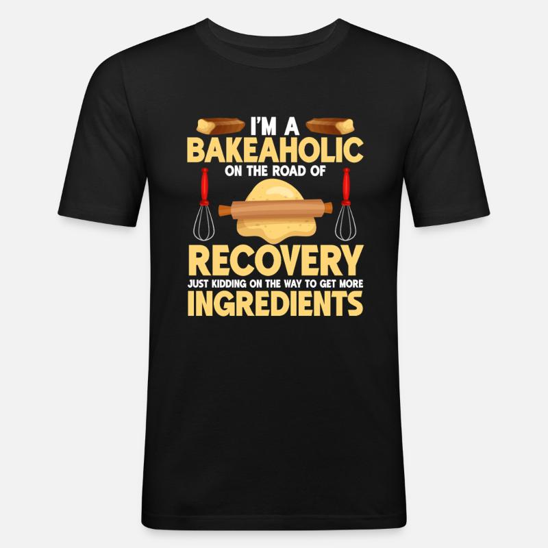Baking Bakery Baker - Männer Slim Fit T-Shirt - Schwarz