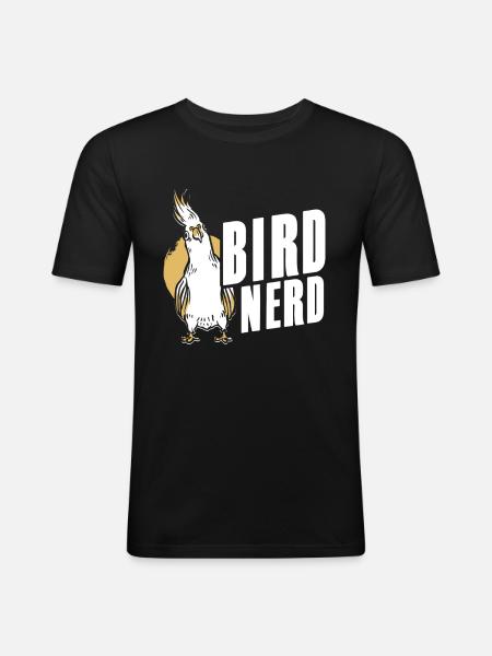 Bird Watching Cute Bird Lover - Men's Slim Fit T-Shirt - black