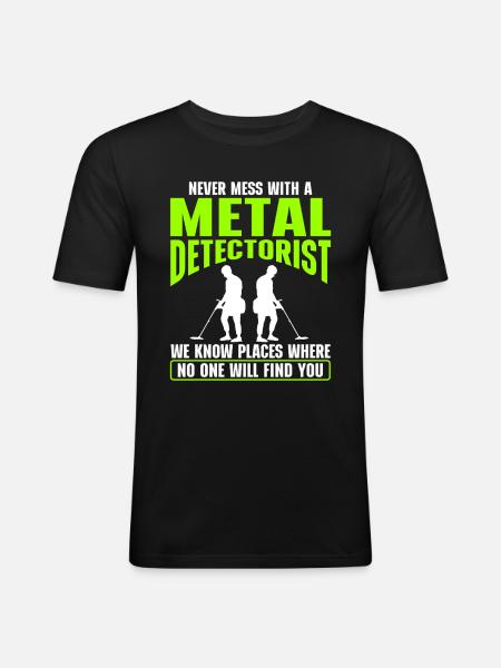 Metal Detectorist Metal Detecting - Men's Slim Fit T-Shirt - black