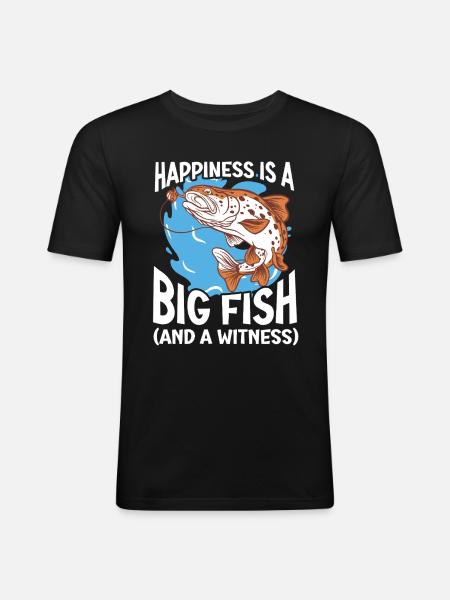 Fishing Design Fish Lover Fisherman - Men's Slim Fit T-Shirt - black