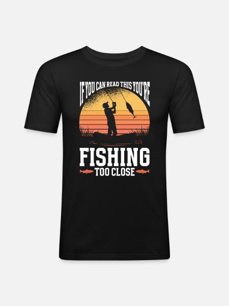 Fishing Design Fish Lover Fisherman - Men's Slim Fit T-Shirt - black