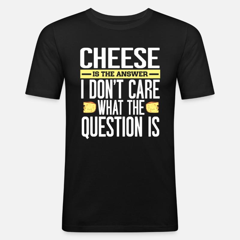 Cheese Making Cheese Lover - Männer Slim Fit T-Shirt - Schwarz