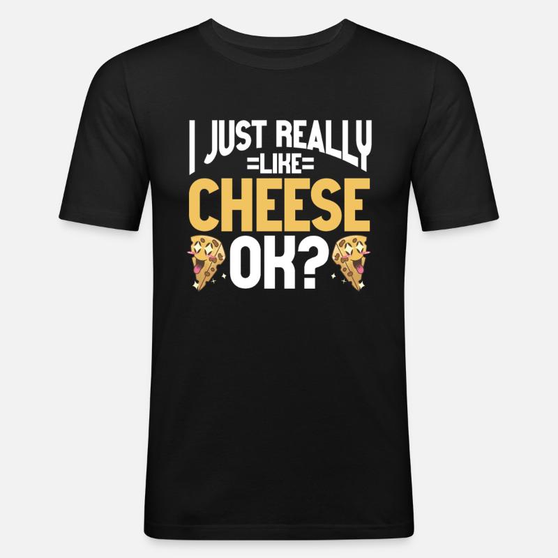 Cheese Making Cheese Lover - Männer Slim Fit T-Shirt - Schwarz