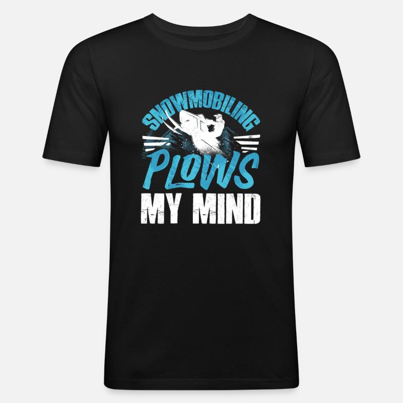 Snowmobile Riding Snowmobiling Snowmobilling - Men's Slim Fit T-Shirt - black