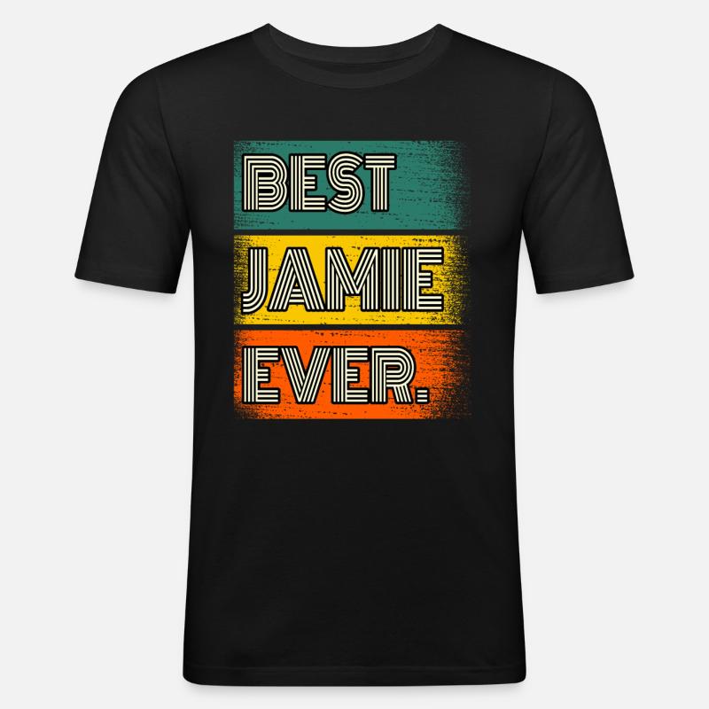 Jamie Name Geschenk Spruch Lustig - Männer Slim Fit T-Shirt - Schwarz