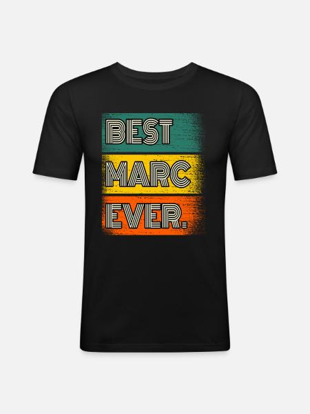 Marc Name Geschenk Spruch Lustig - Männer Slim Fit T-Shirt - Schwarz