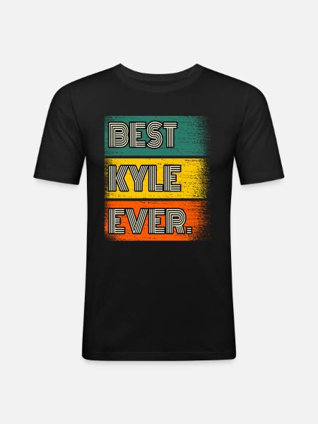 Kyle Name Geschenk Spruch Lustig - Männer Slim Fit T-Shirt - Schwarz
