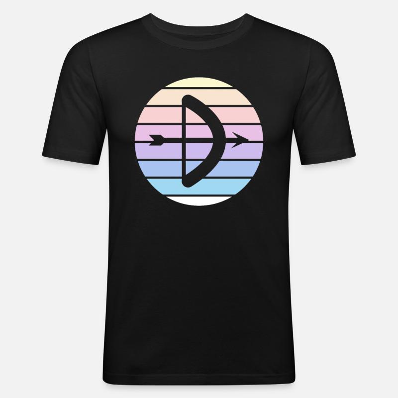 Bogen Schießen Geschenk Spruch Bogenschießen - Männer Slim Fit T-Shirt - Schwarz