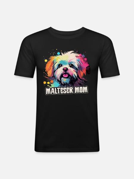 Maltese Dog Gift Saying - Men's Slim Fit T-Shirt - black