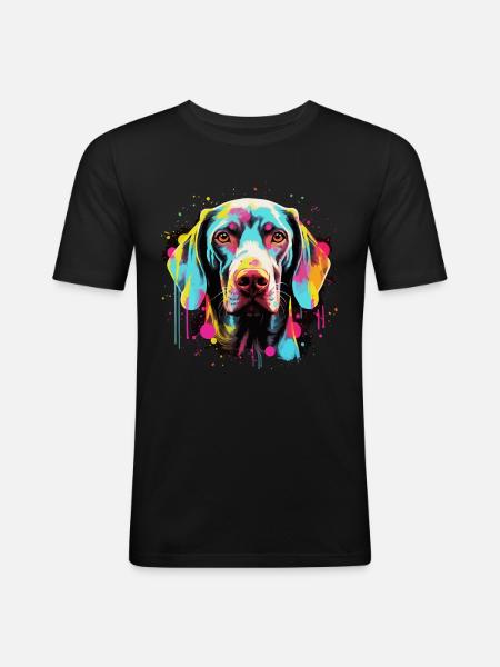 Weimaraner Dog Gift Saying - Men's Slim Fit T-Shirt - black