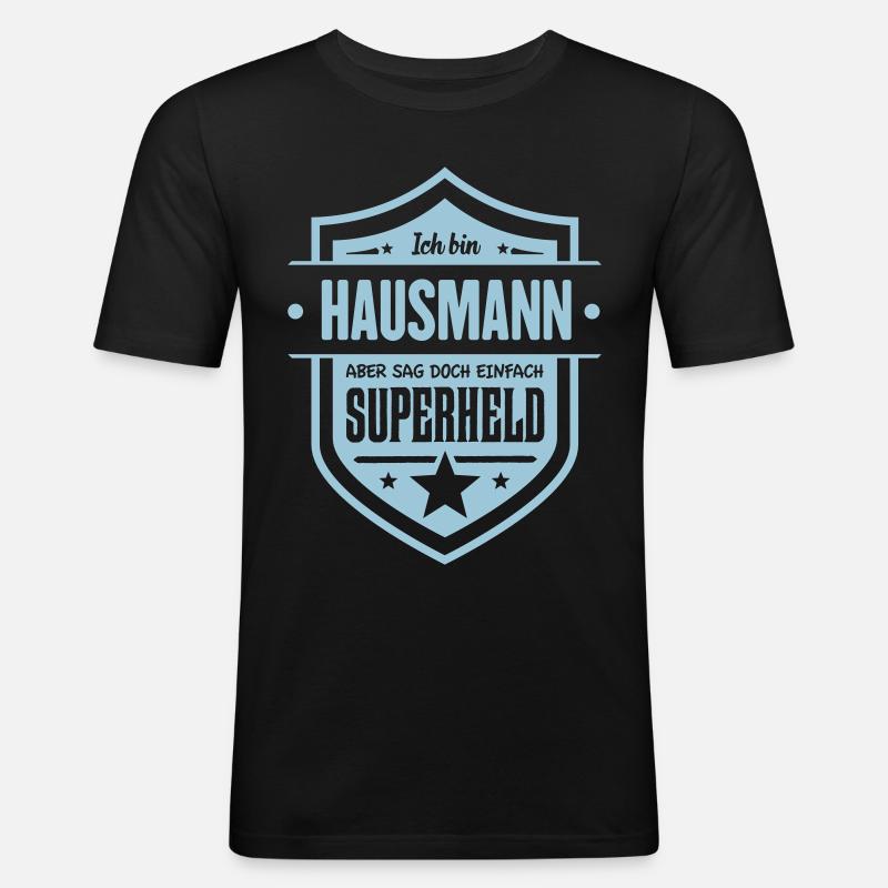Super Hausmann - Männer Slim Fit T-Shirt - Schwarz