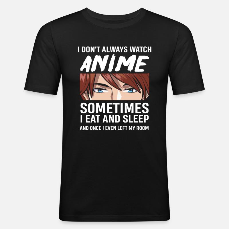 Anime - Männer Slim Fit T-Shirt - Schwarz