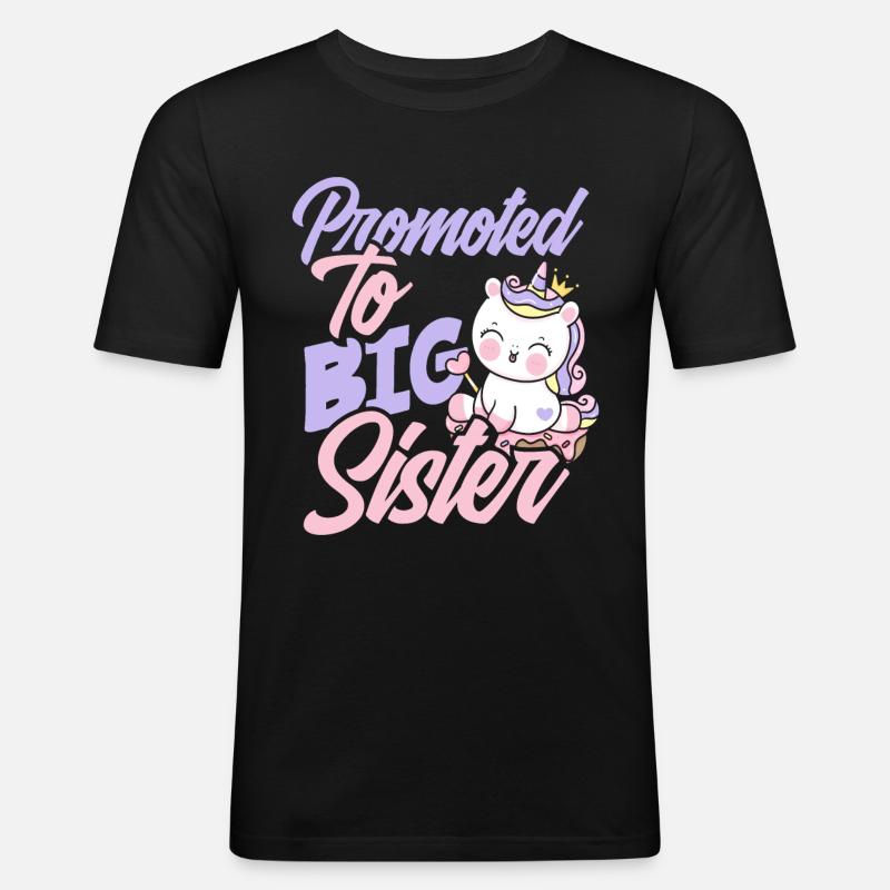 Nachwuchs Mädchen Schwester - Männer Slim Fit T-Shirt - Schwarz