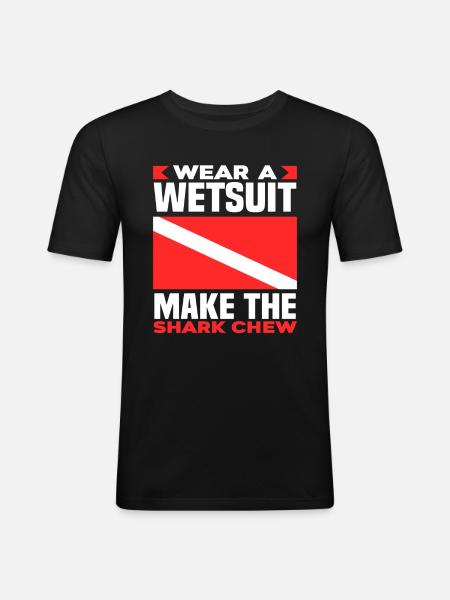 Funny diver gift - Men's Slim Fit T-Shirt - black