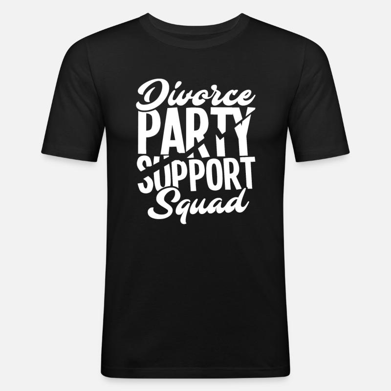 Scheidungsparty - Männer Slim Fit T-Shirt - Schwarz