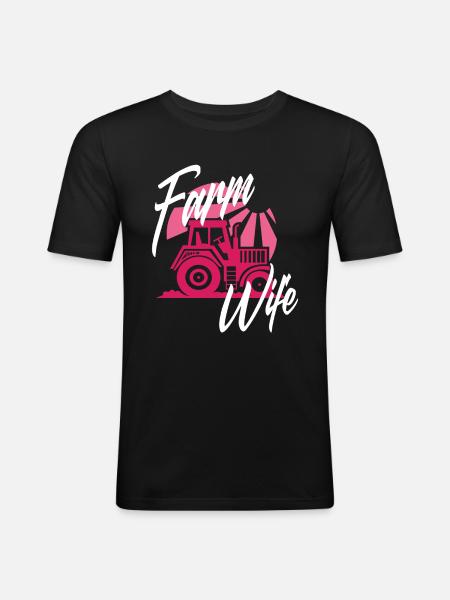 Farmer Farmer Farmer Wife - Men's Slim Fit T-Shirt - black