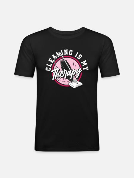 Housekeeper Therapy - Men's Slim Fit T-Shirt - black